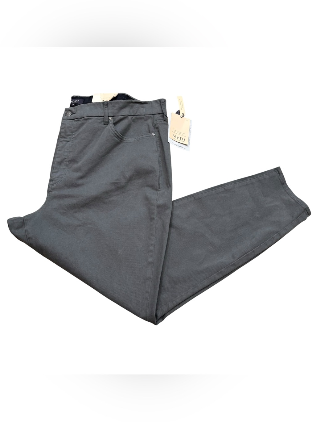 Brand New With Tags Nydj Waist Match Grey Skinny Fit Pants Size 2x Grey